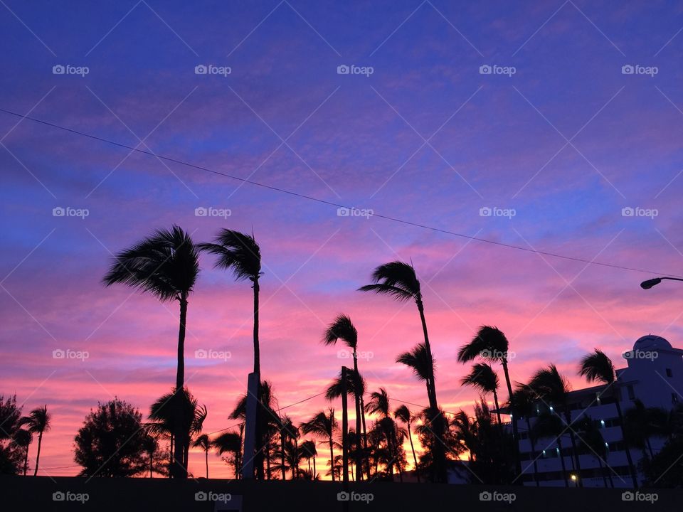 Mazatlan Sunset as Hurricane Patricia hit Puerto Vallarta