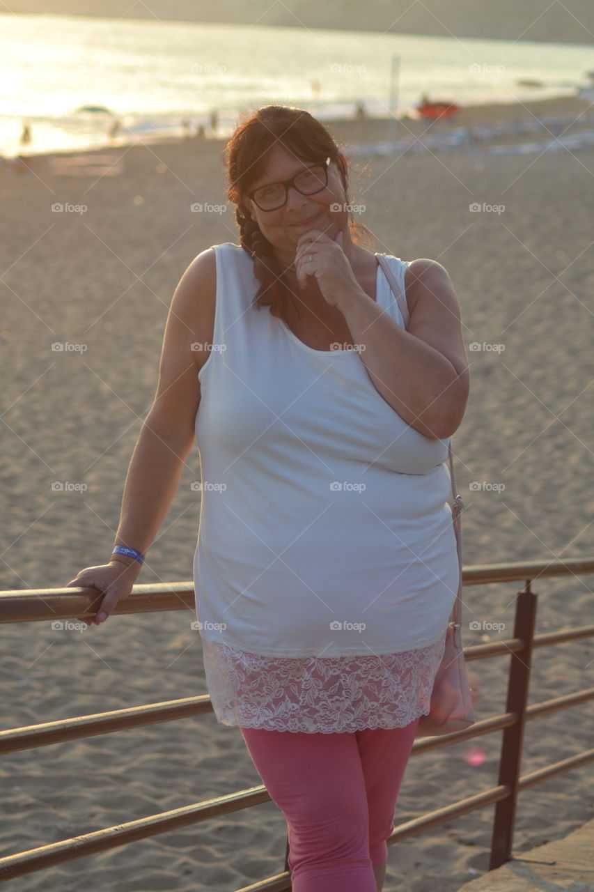 woman on the beach