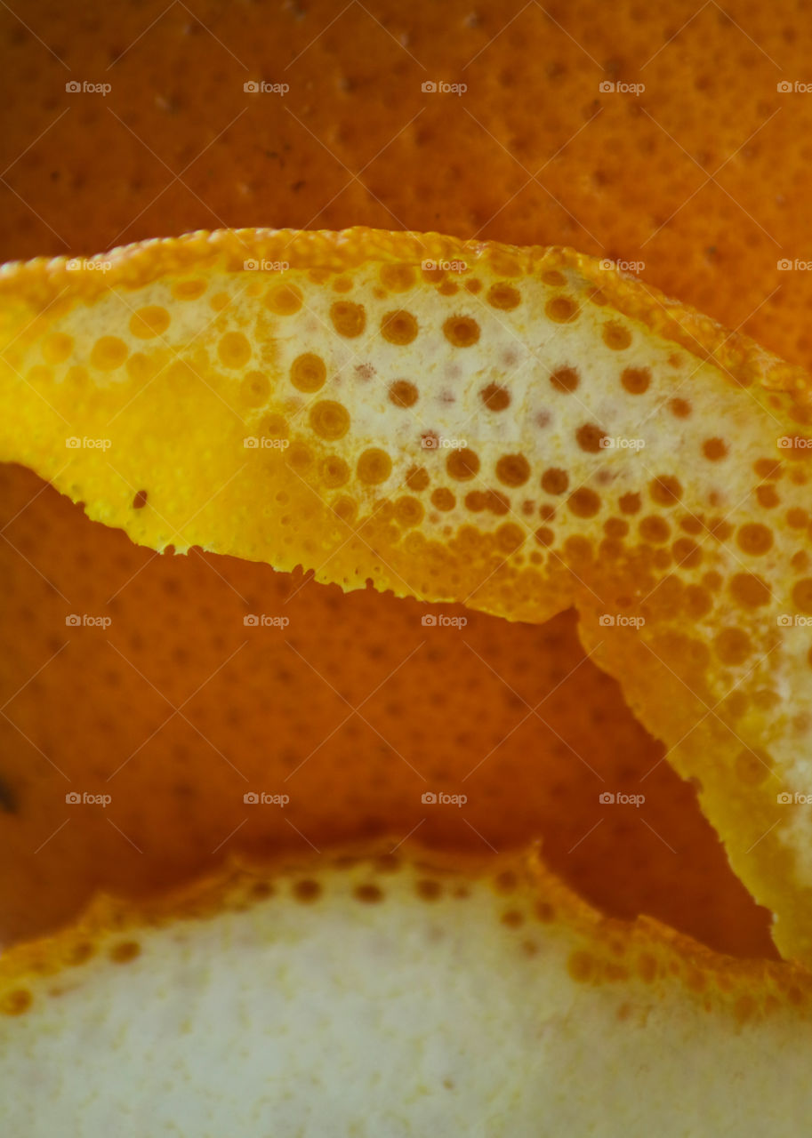 Orange Peel Macro Shot