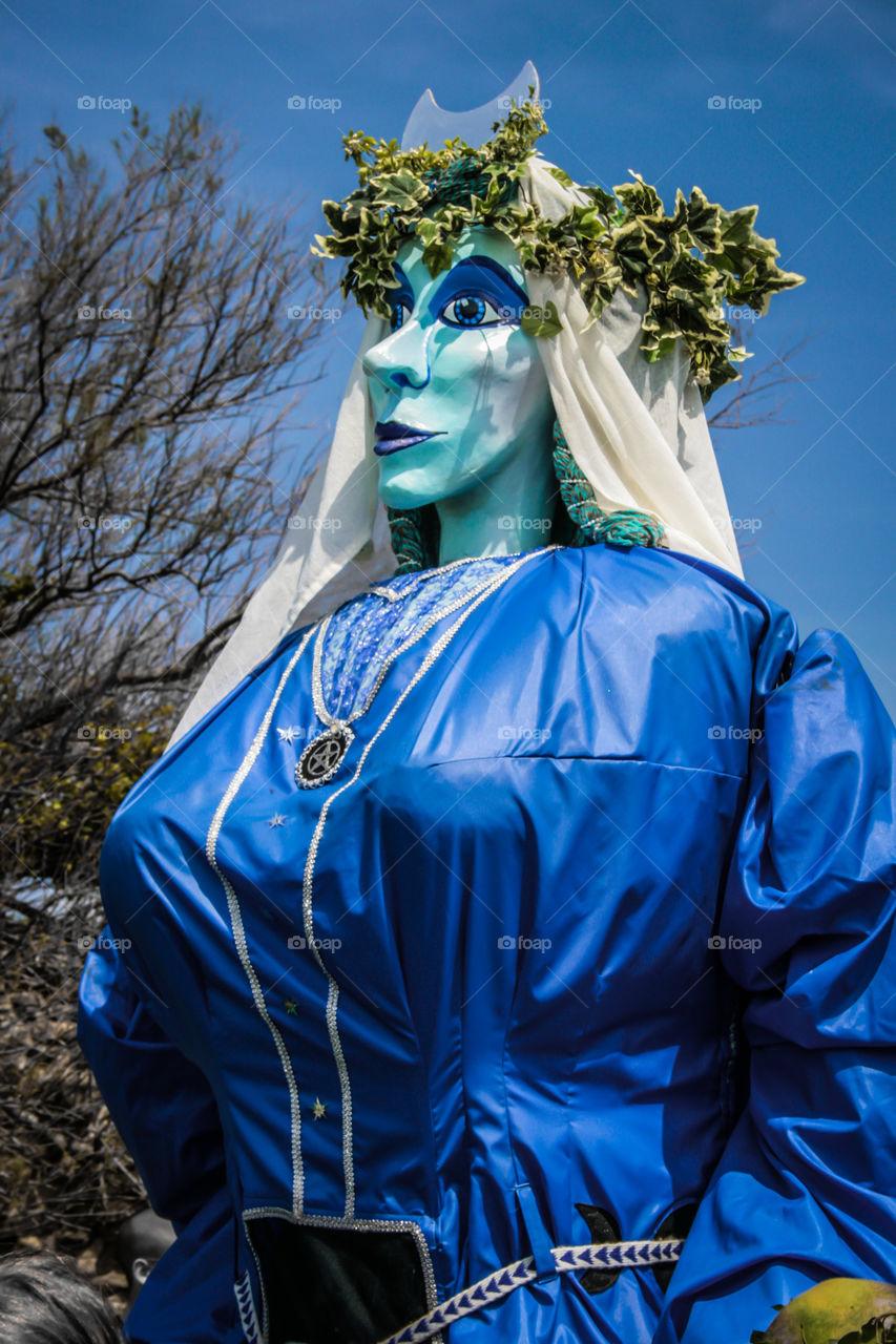 The Moon Goddess giant at Hastings Traditional Jack in the Green, U.K. 2008