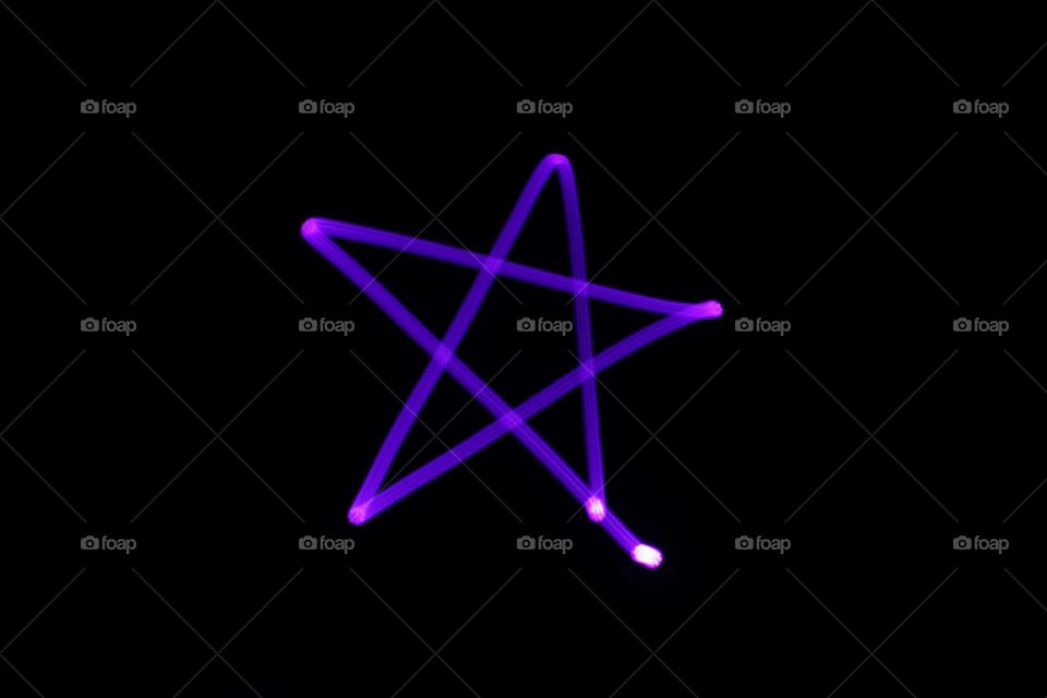 star shape, light painted