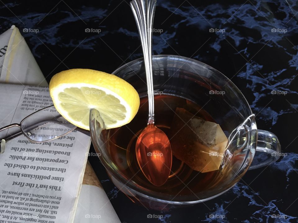 Tea with lemon 