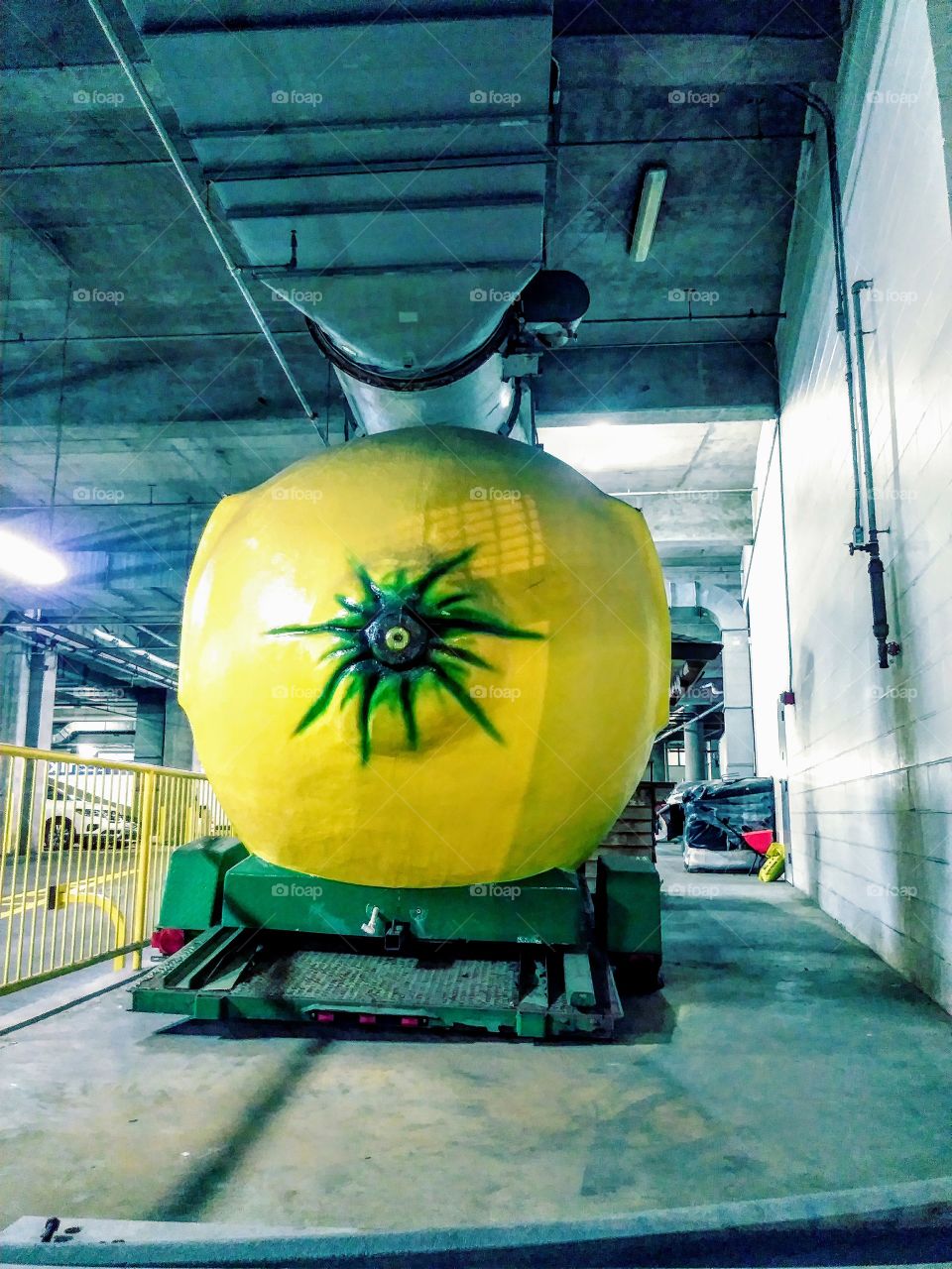 giant lemon! I assume its a vendor's trailer of some sort. York Street downtown Jersey City New Jersey.