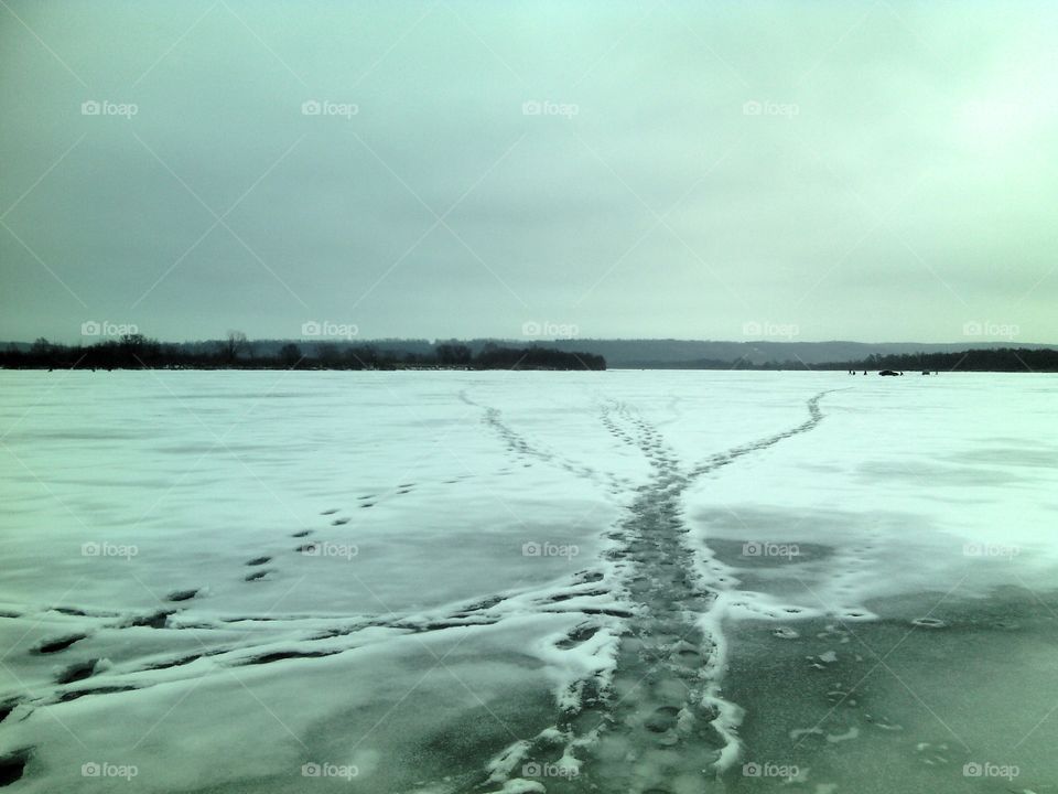замёршая река Сура