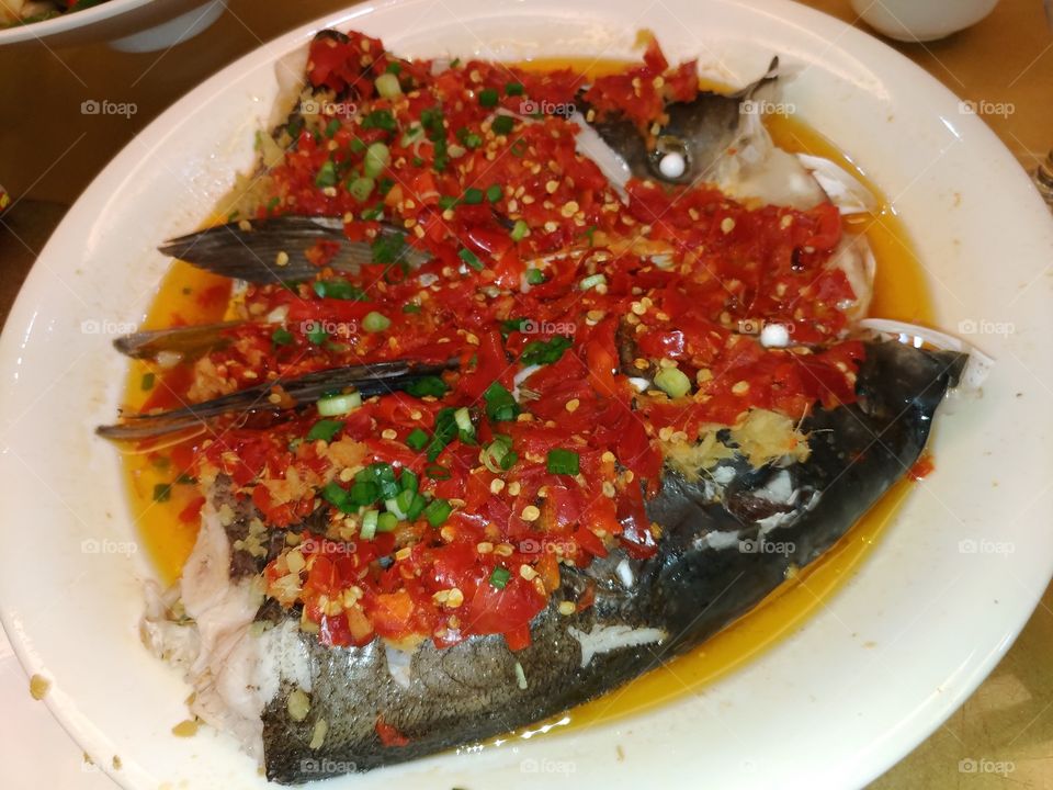 Spicy fish head