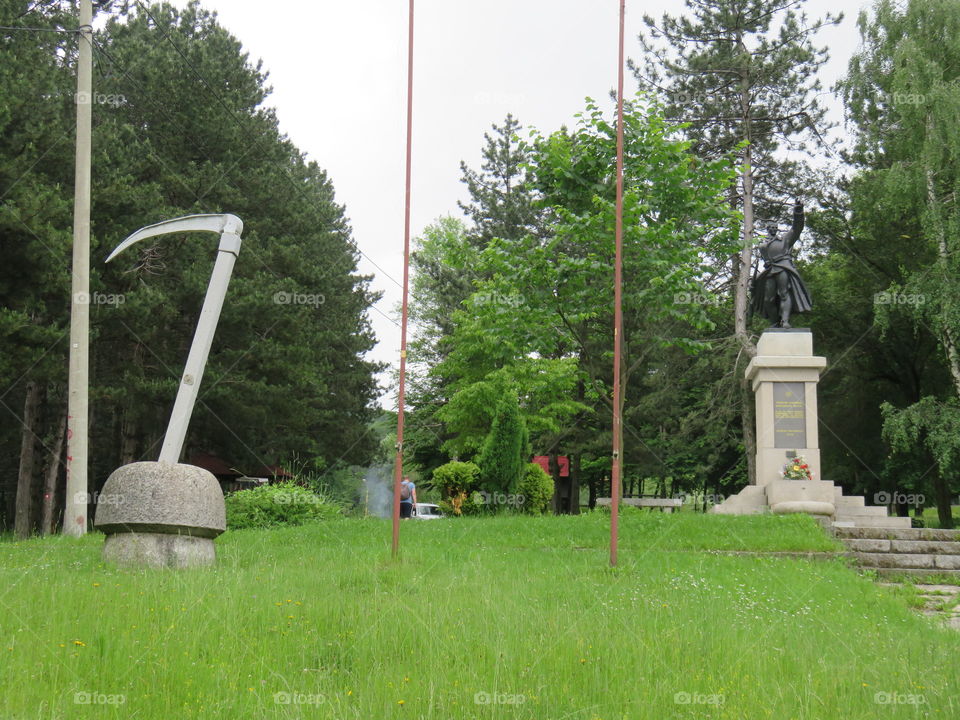 Peoples custom Monument of mowing the grass
