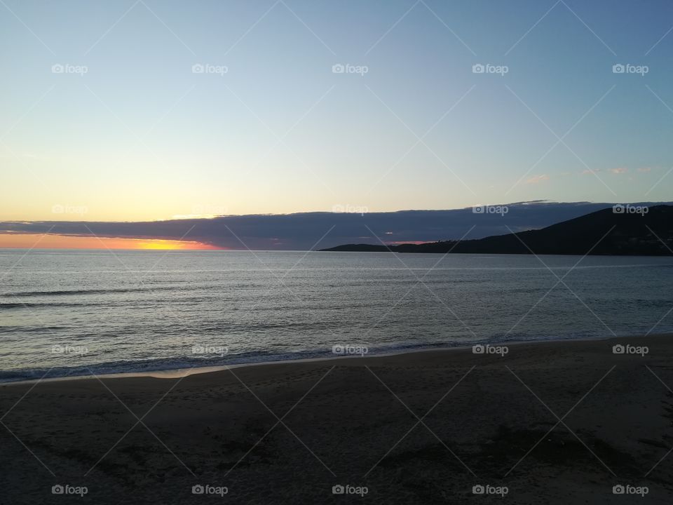 sunset in Corsica
