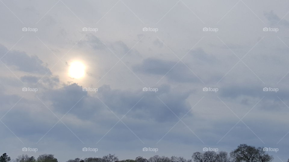 Grey and white clouds