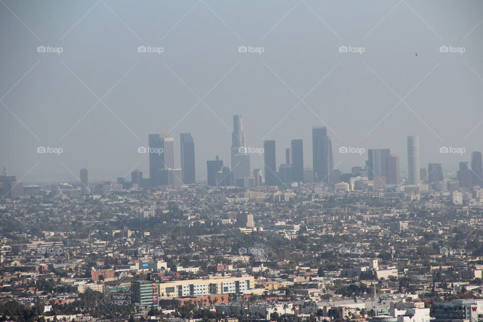 sky hollywood city skyline by chrisn