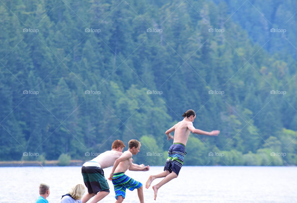 Young people enjoying summer