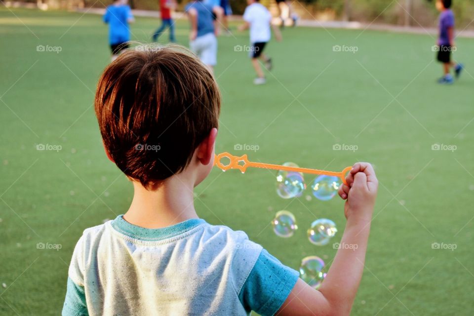 You can never go wrong with plying outside and blowing bubbles, bubbles and more bubbles. 