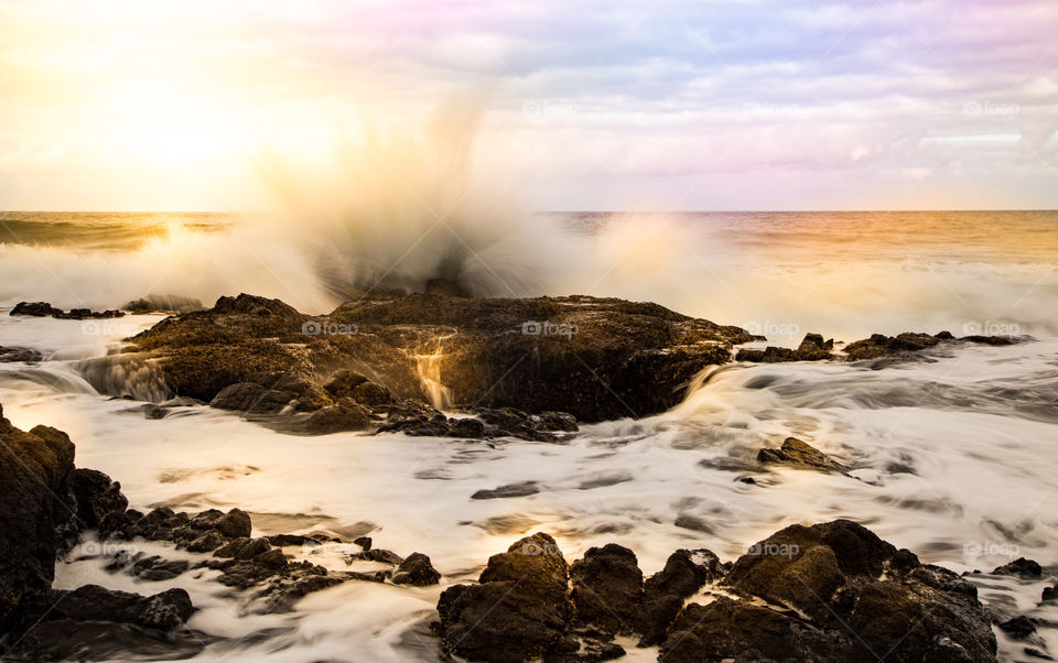 A different look at the infamous Thor's Well in Oregon. 