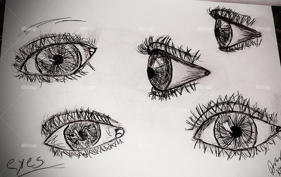 Sketches of eyes
