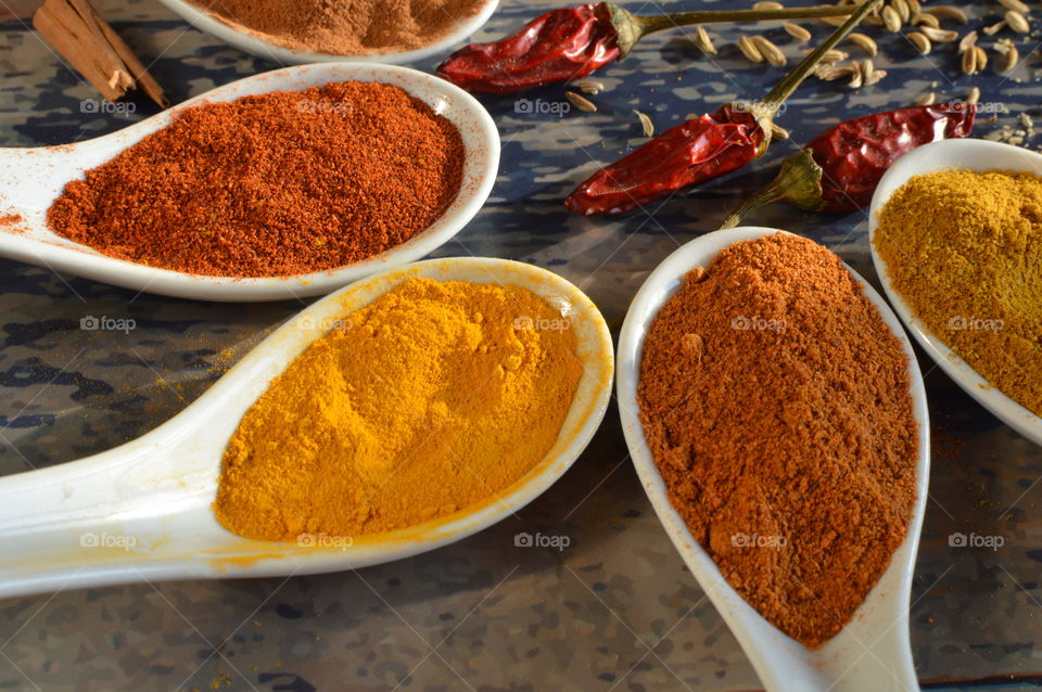 the colors of spices