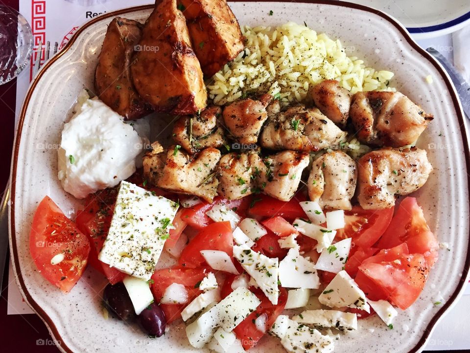 Greek food plate