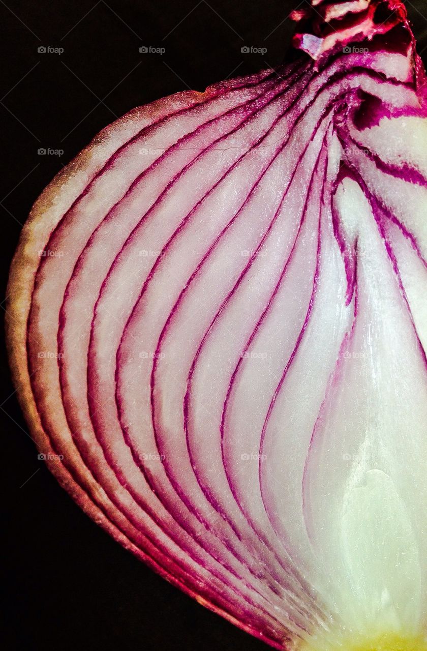 Cut red onion