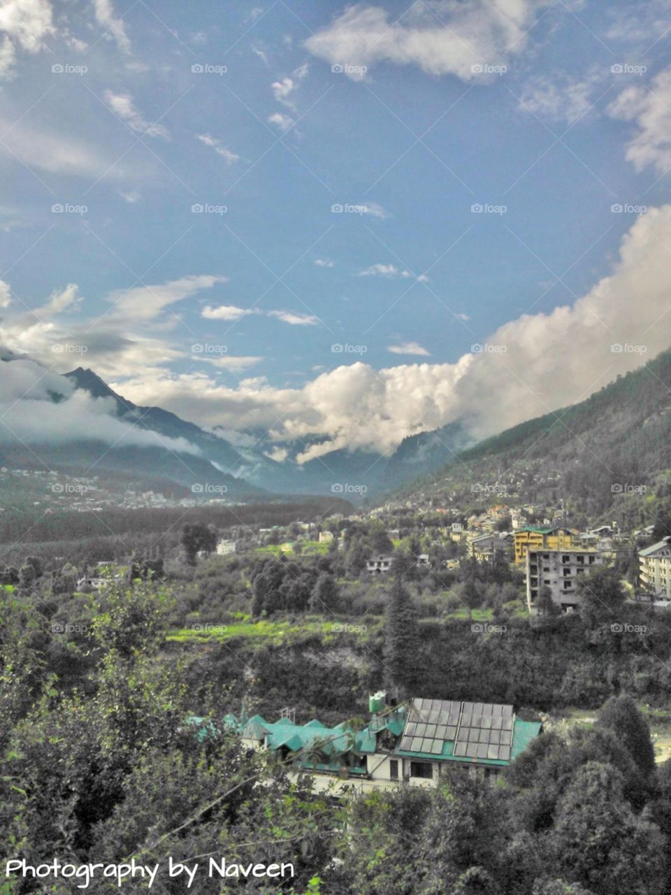 View of Manali from prini