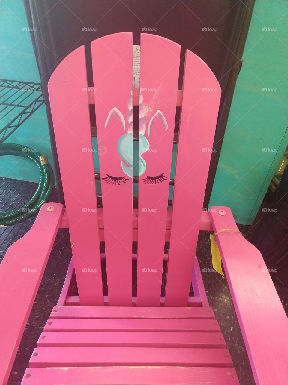 hand painted wooden chair for a young child