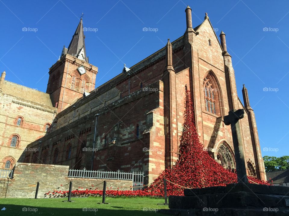 The cathedral in Kirkwall during the battle of Jutland remembrance service 