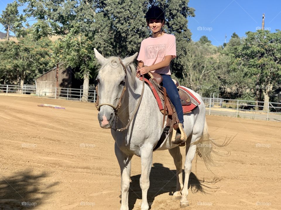 My 12 year old horseback riding lessons