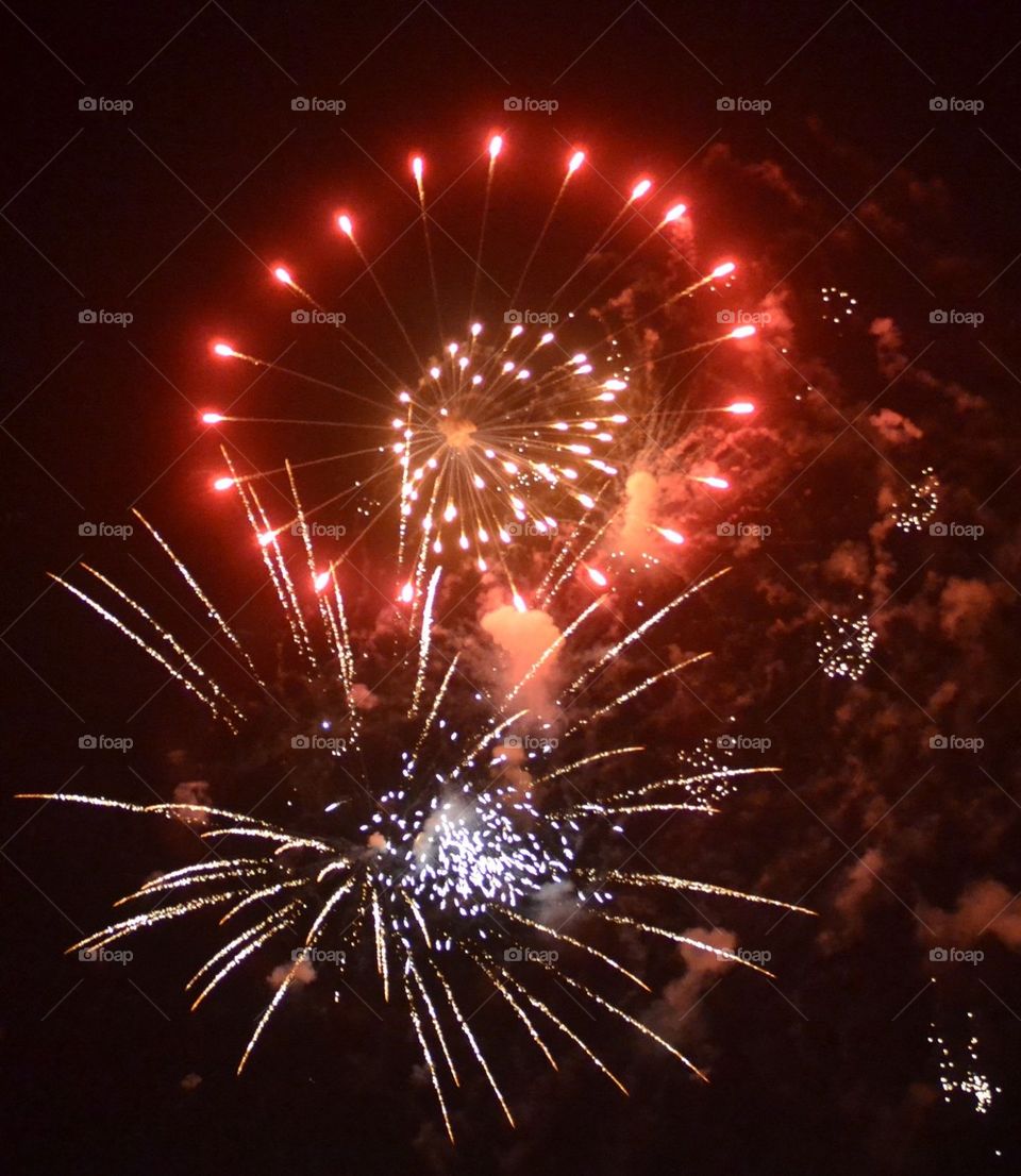 Red Circle Fireworks