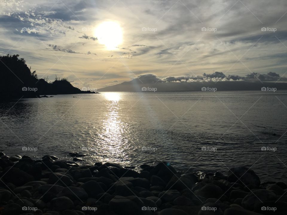 Sunrise on idyllic beach