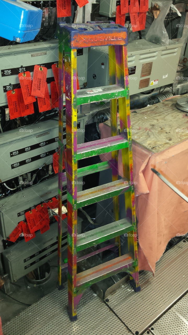 multi colored ladder