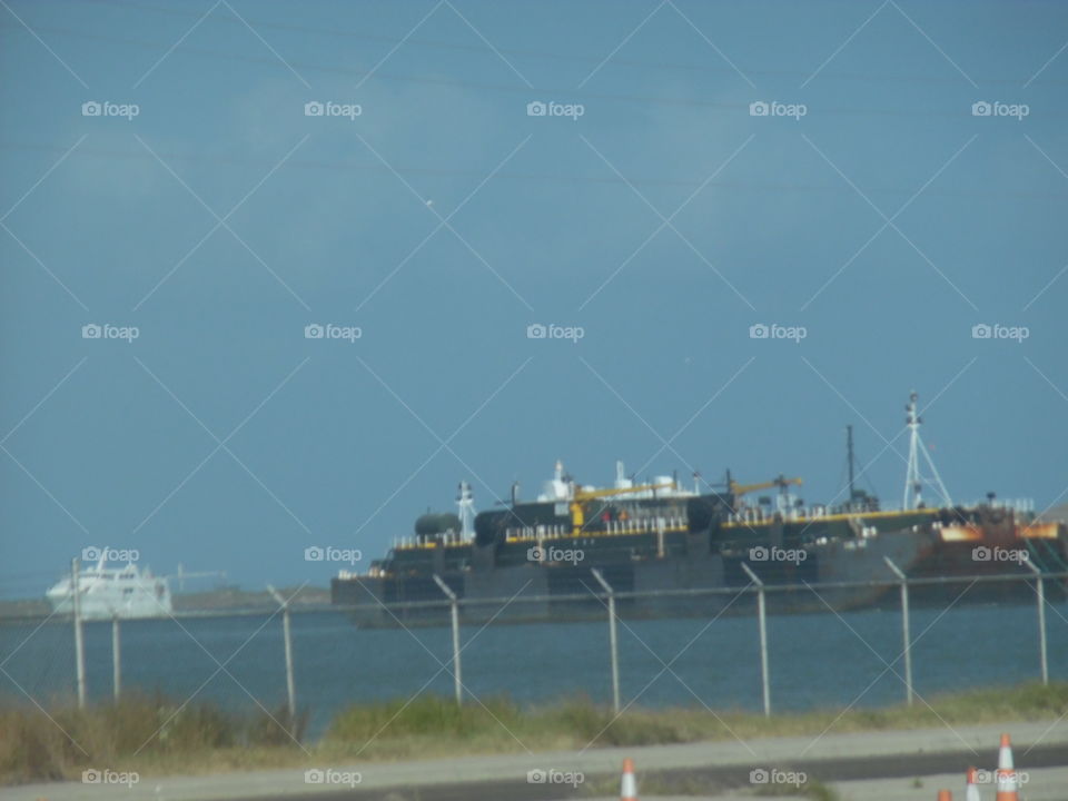 Gulf of Mexico shoreline. This is a picture of some boats docked in Port Aransas Texas