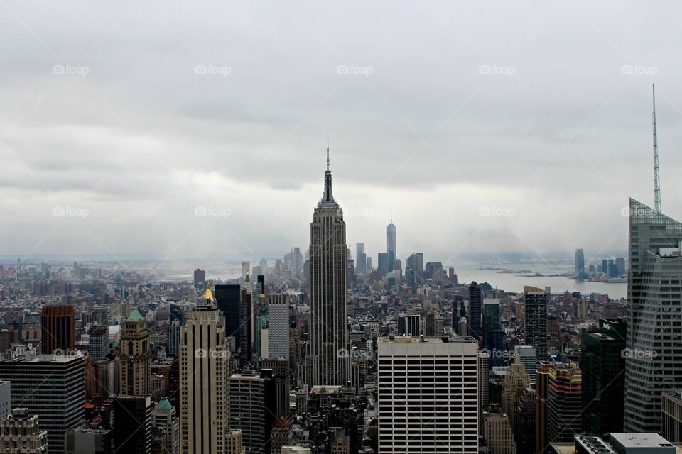 View from top of the rock in new york city