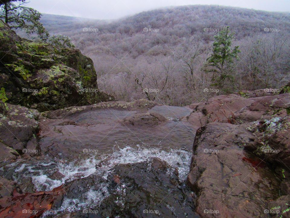 On top of the water fall