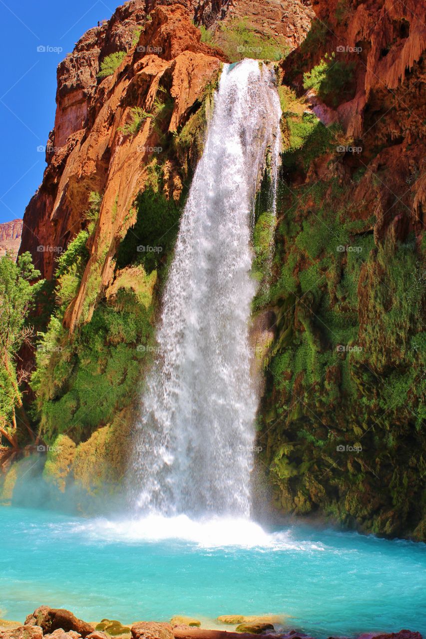 Havasu Falls in the bottom of the Grand Canyon