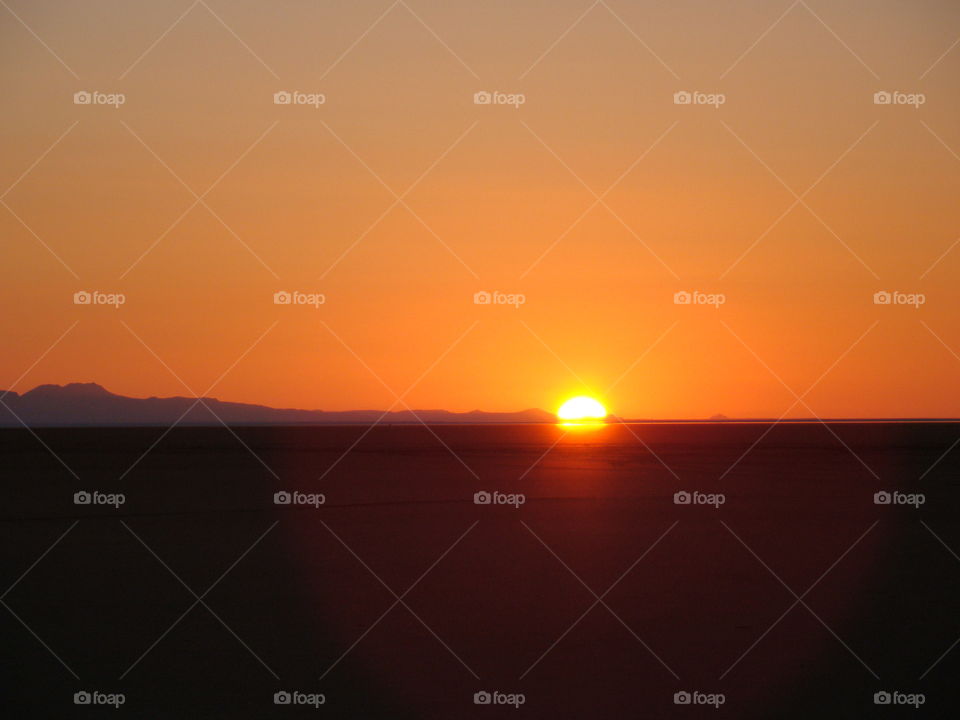 Sunrise in the Sahara desert, Tunisia