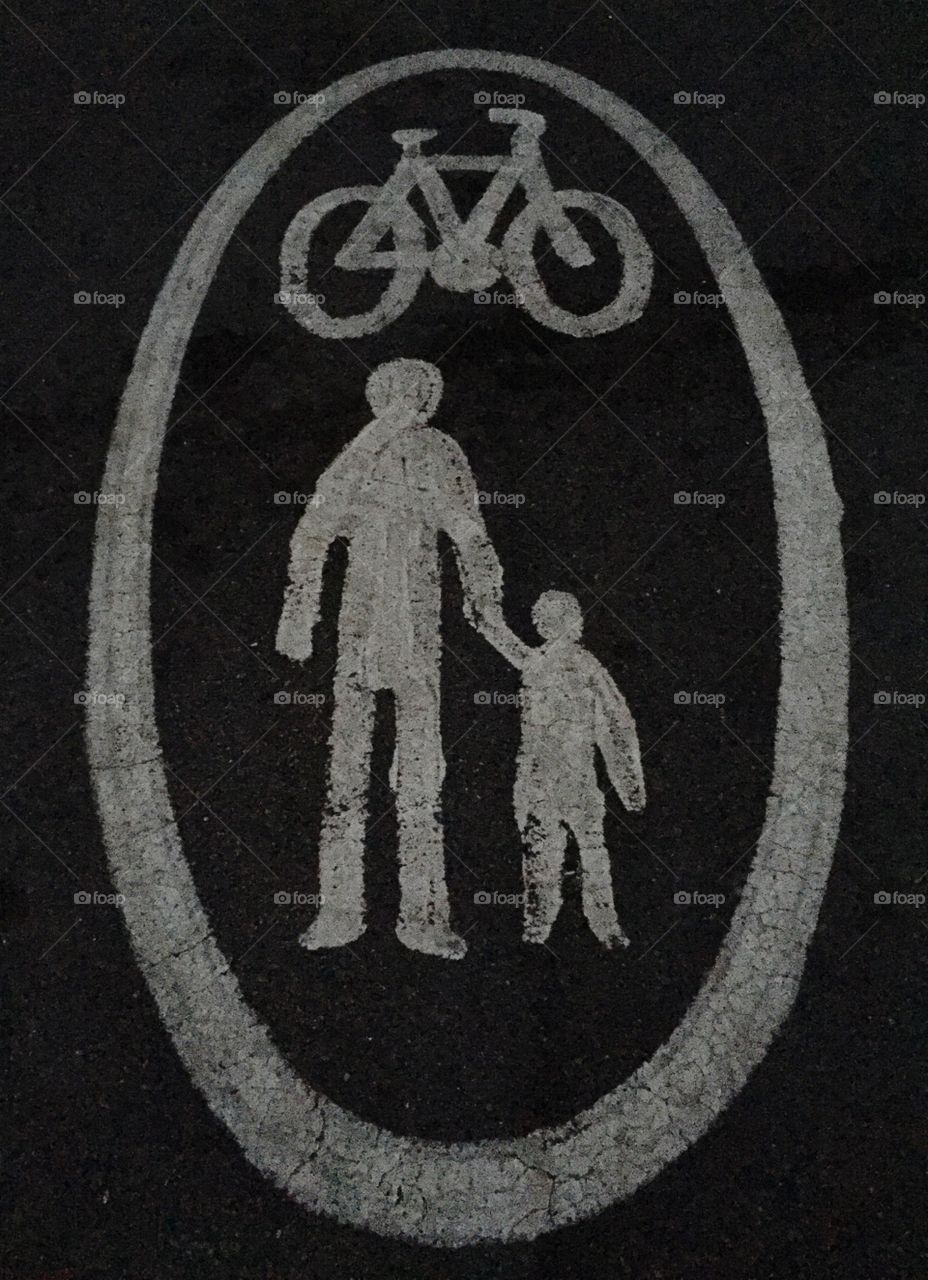 Cyclists and pedestrians