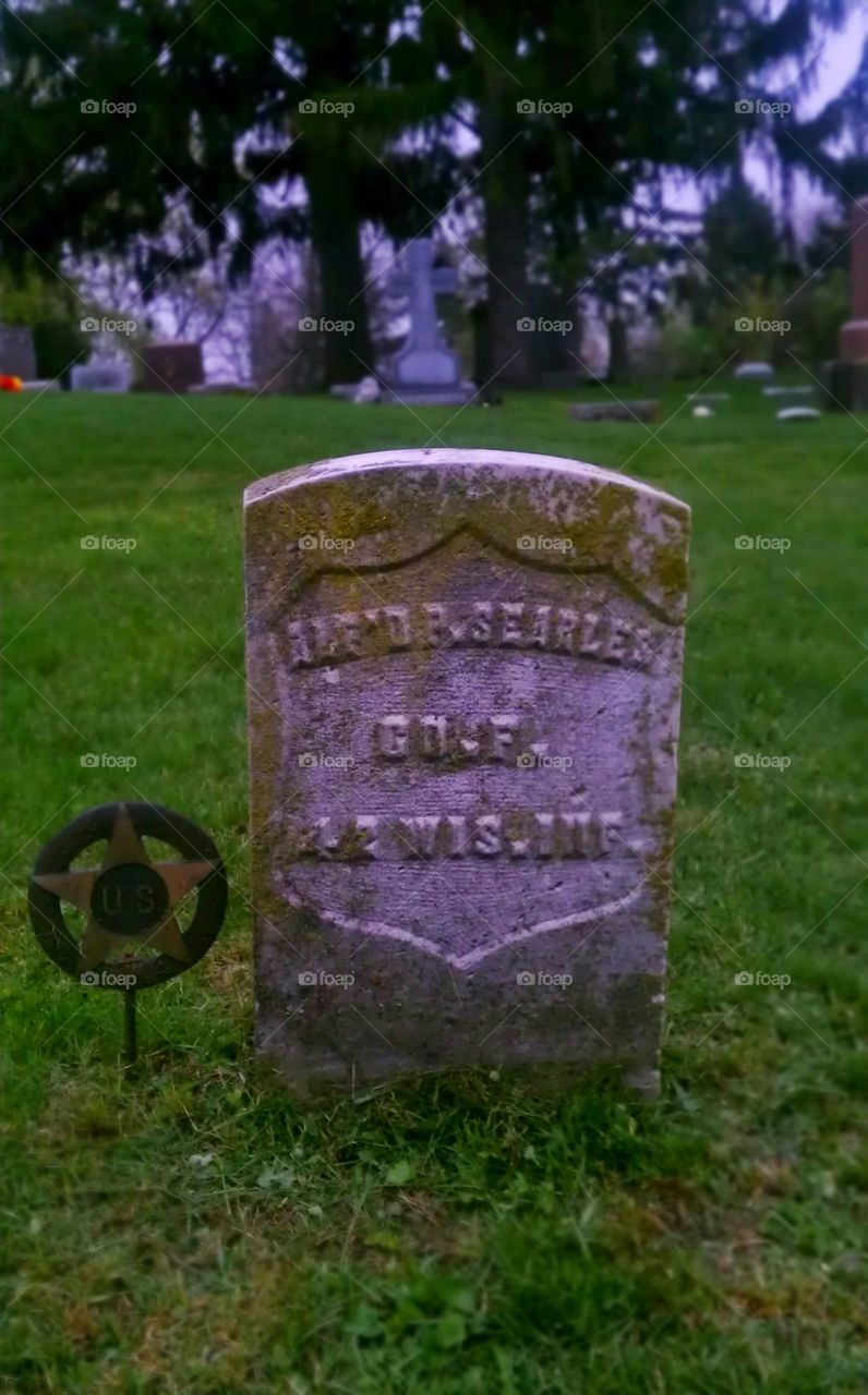 Mystery Soldier. This mysterious WWI veteran is buried in our family plot in the cemetery