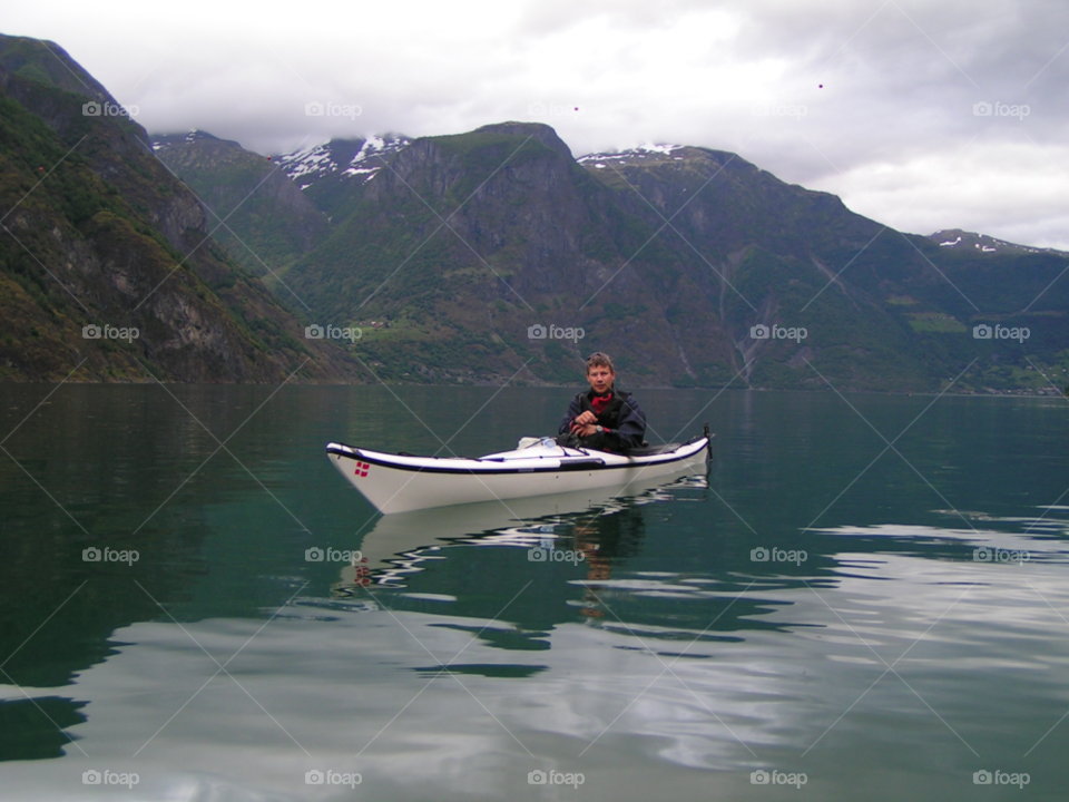 snow mountains kayak fjord by salsa