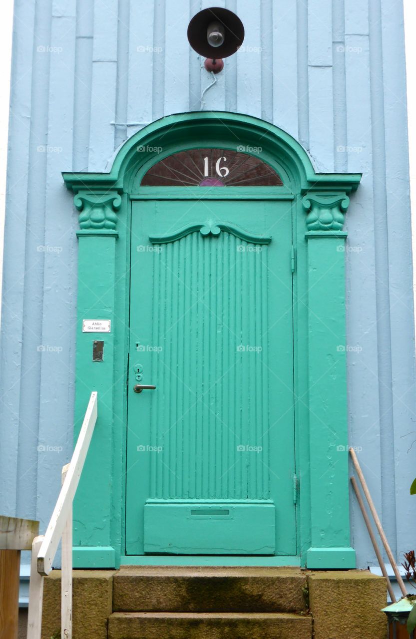 Green beautiful door 