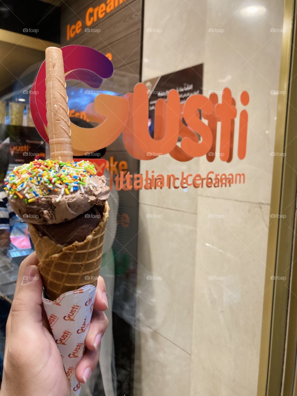 Very tasty ice cream from Gusti in Amman, Jordan