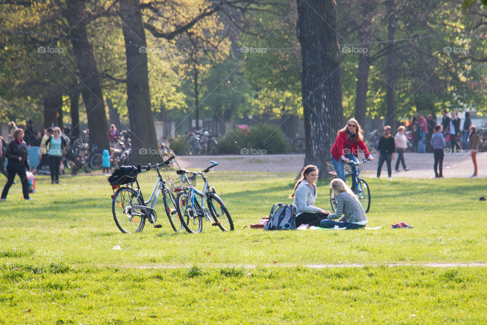 Bikers in the park 