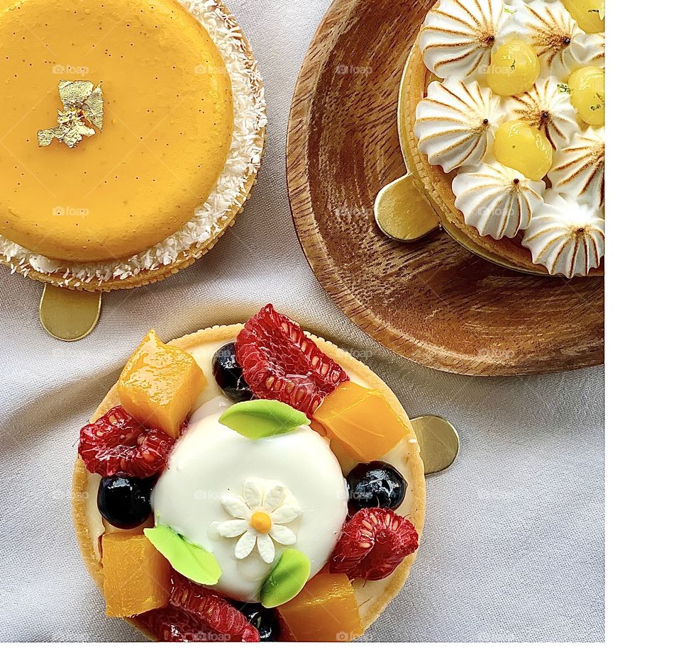 Assorted fruit tart for a beautiful afternoon treat 