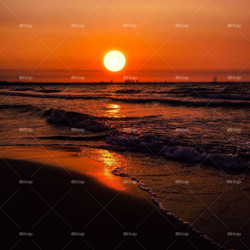 Sunset, Sun, Dawn, Beach, Dusk