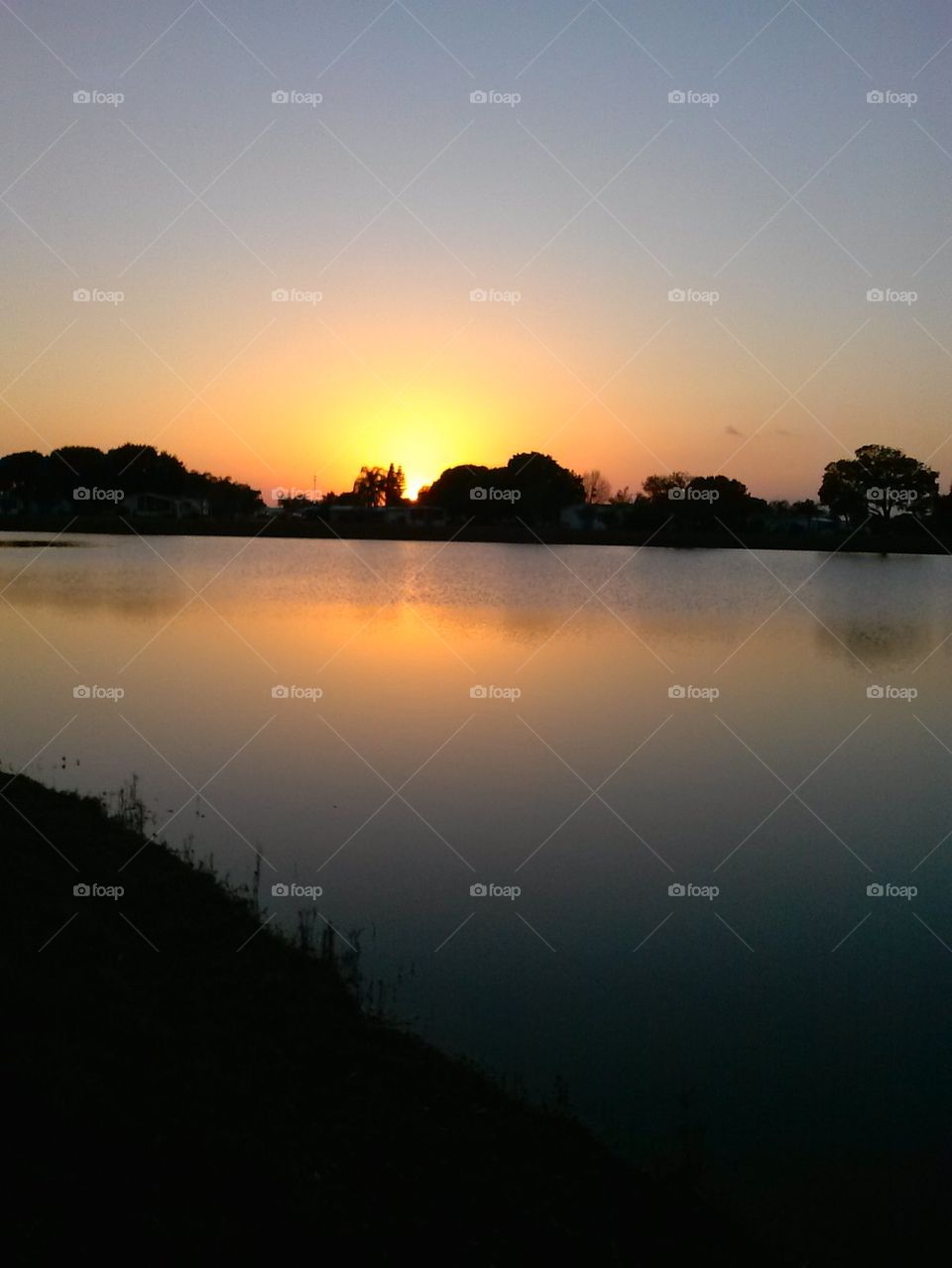sunset over bfb lake
