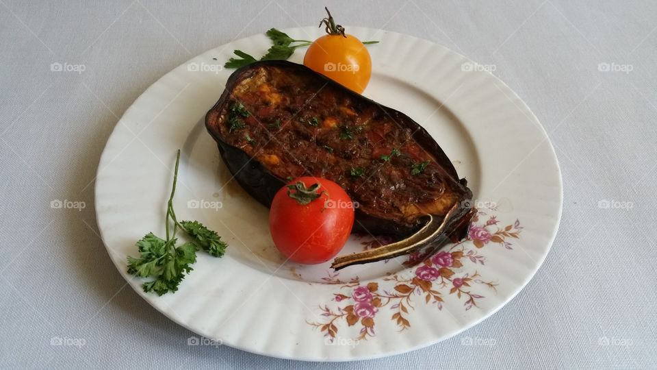 Stuffed eggplants