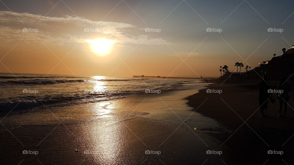 sunset on a California beach