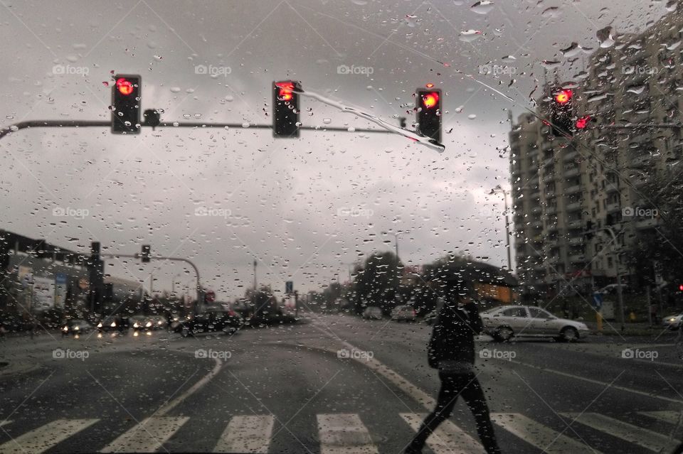 Street in the rain