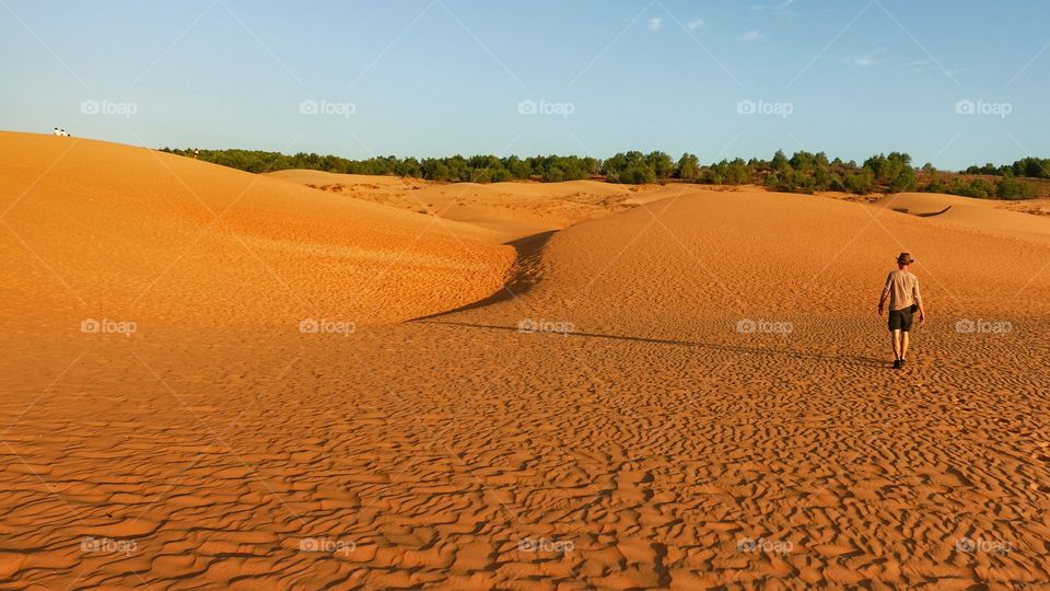 Lonely desertwalk