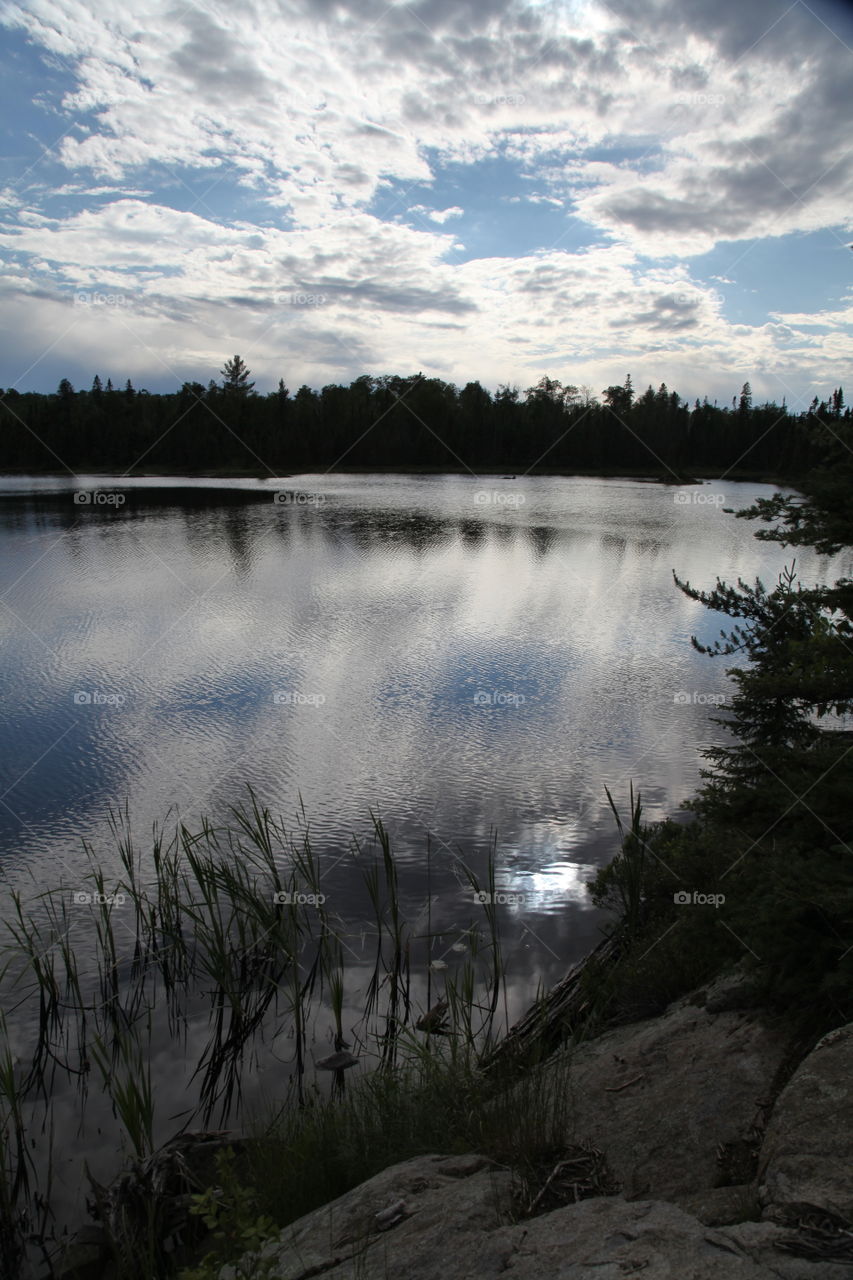 Cloudy Skies Lakeside