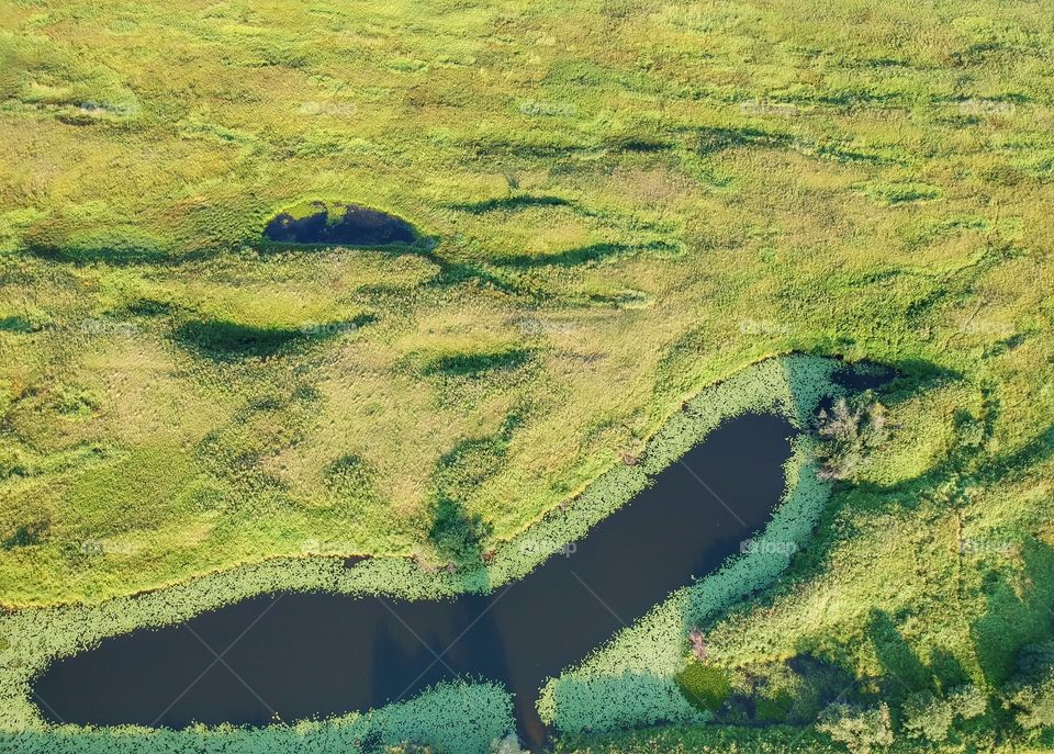 Russian landscape from the drone 