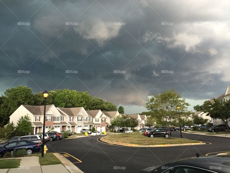 Storm over suburbia
