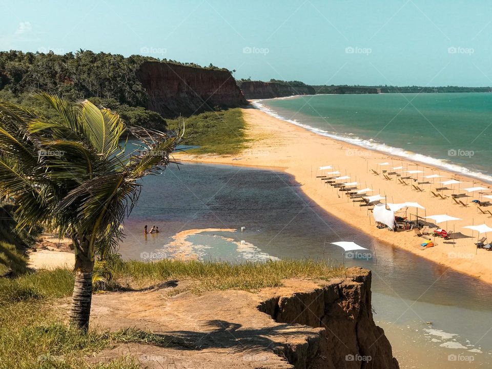 This is the beautiful beaches of cumuruxatiba bahia brasil, a fishing village located in the extreme south of bahia