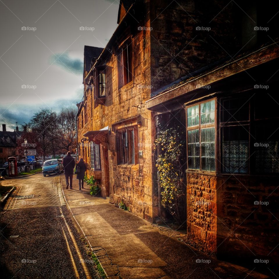 Houses along the high street - Chipping Campden Gloucestershire England UK